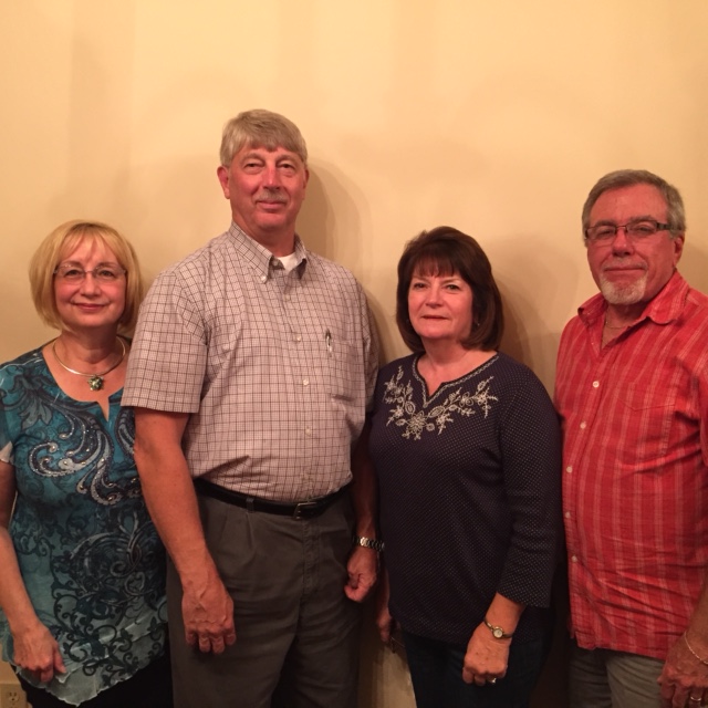 The Big Pocono Ski Club is a "four seasons of fun club" which promotes biking, golfing, hiking, kayaking, tennis, and numerous social events. Join by contacting Lillian Lasher, Club Membership Chair, at lillianlasher@gmail.com or 570-629-1323. Newly elected officers (left to right): Lillian Lasher, Corresponding Secretary, Roger Appleton, President, Chris Bushta, Recording Secretary, and Steve Pace, Treasurer.  Carolyn Pace, Vice President, absent.  