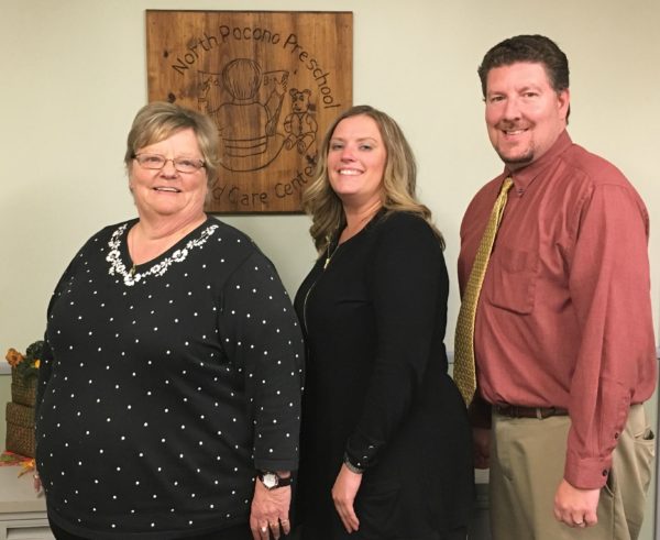 Pictured from left to right, Rachel Gress, Moscow, Jennifer McCambridge, Scranton and Andrew Seder, Gouldsboro were recently appointed to North Pocono Preschool and Child Care Center's board of directors for the 2016-2017 year.